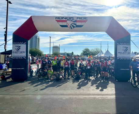 A Project Hero event start line.